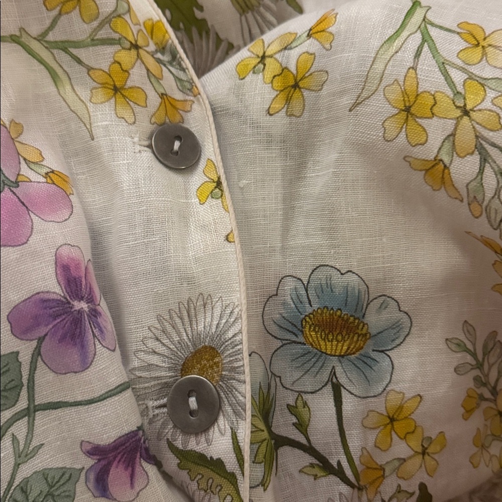 Johnny Was Floral Linen Blazer - Picture 7 of 9